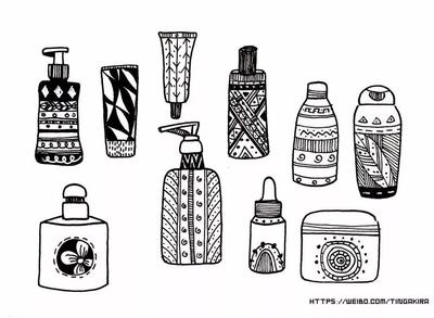 60款黑白日用品簡(jiǎn)筆素材，每一款都喜歡！